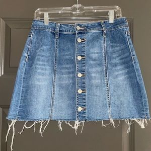 Pacsun size 28 blue denim skirt with button up front